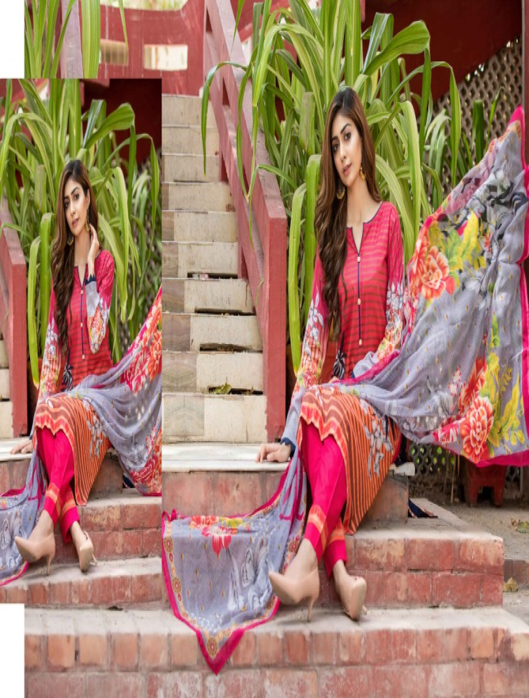 lawn shirt chiffon bamber dupatta