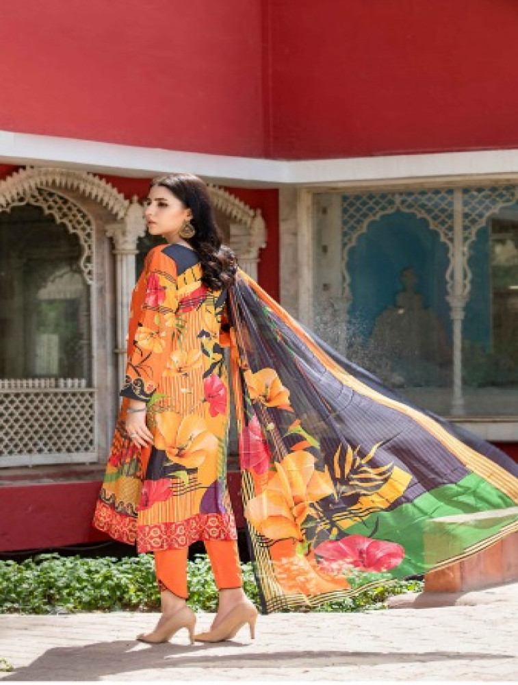 lawn shirt chiffon bamber dupatta trouser