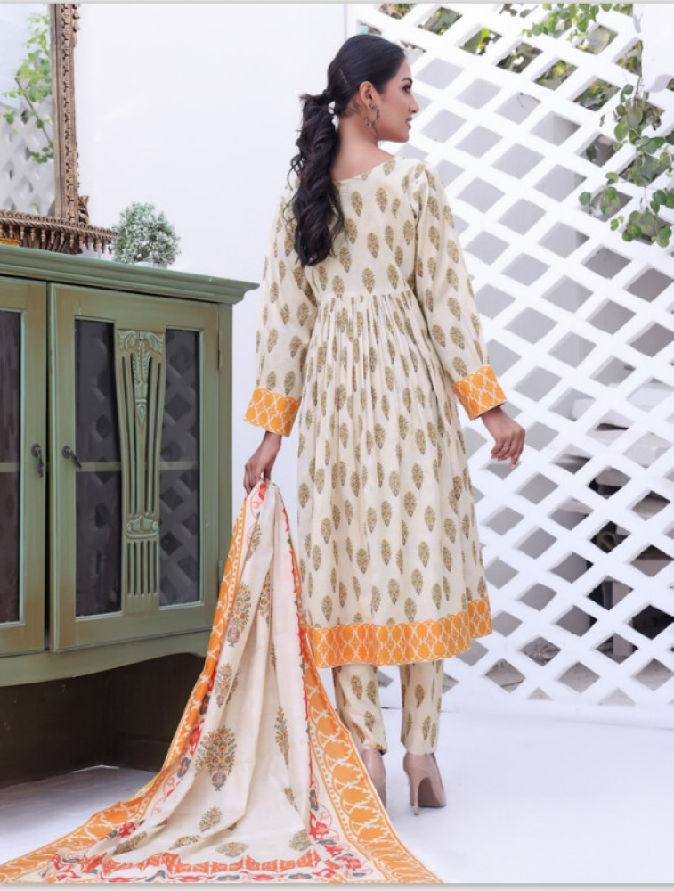 premium digital print lawn dupatta shirt & trouser