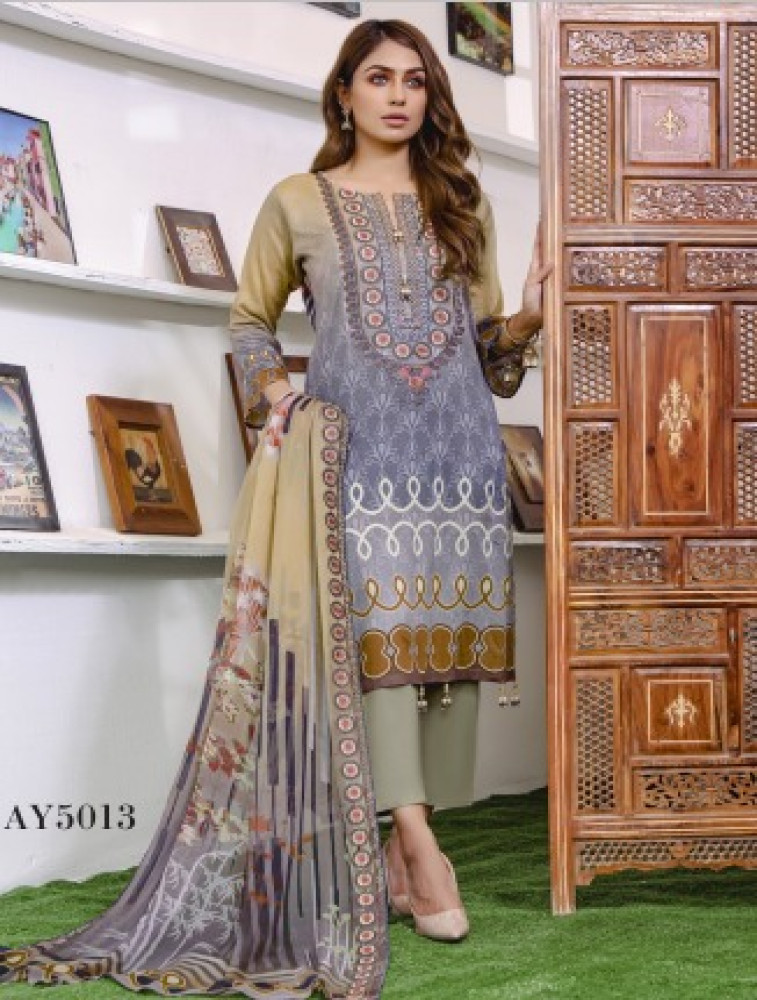 embroidered lawn embroidery boarder bamber chiffon dupatta